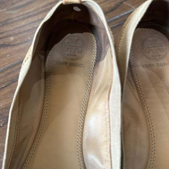 Tory Burch Minnie Travel Ballet Flats, Tan Leather, Women's Size 7.5 - Picture 4 of 5
